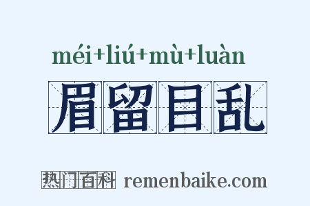 眉留目乱是什么意思的图片
